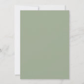 Invitation Mariage Paonies Argent Olive (Dos)