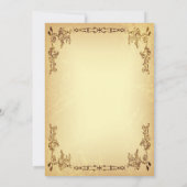 Invitation Mariage Papier Vieilli Rétro Vintage (Dos)