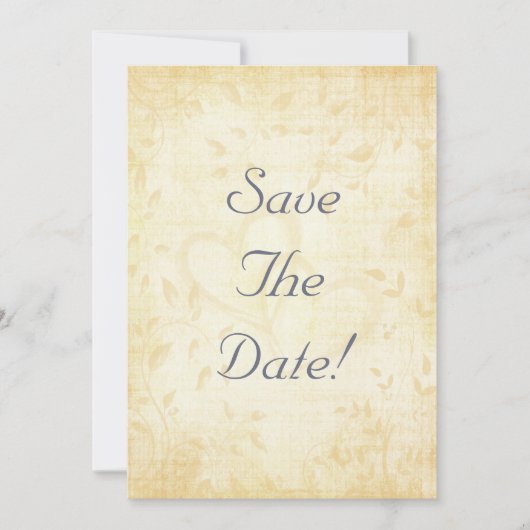 Invitation Mariage Papier Vieilli Vintage (Devant)