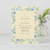 Invitation Mariage Papillon Acier Beurre (Debout devant)