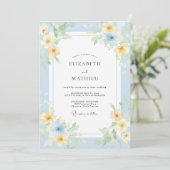 Invitation Mariage Papillon Ciel Doré (Debout devant)