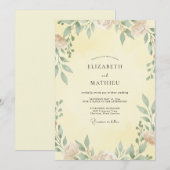 Invitation Mariage Papillon de Citron Beurre (Devant / Derrière)