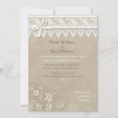 Invitation Mariage papillon de dentelle florale (Devant)