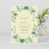 Invitation Mariage Papillon de Mer Feuillu Beurre (Debout devant)