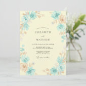 Invitation Mariage papillon de thé beurré (Debout devant)