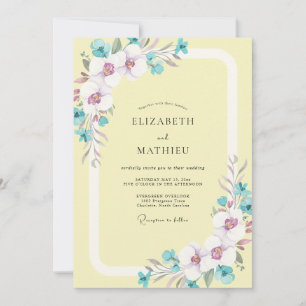 Invitation Mariage papillon d'eau Orchidée