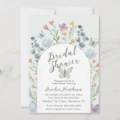 Invitation Mariage papillon et floral moderne (Devant)