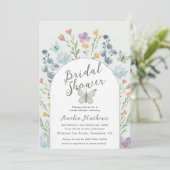 Invitation Mariage papillon et floral moderne (Debout devant)