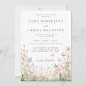 Invitation Mariage papillon floral (Devant)
