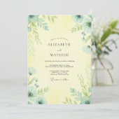 Invitation Mariage papillon jaune beurré (Debout devant)