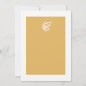 Invitation Mariage papillon vintage Parties scintillant or (Dos)