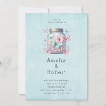 Mariage Papillons Fantaisistes dans un Pot