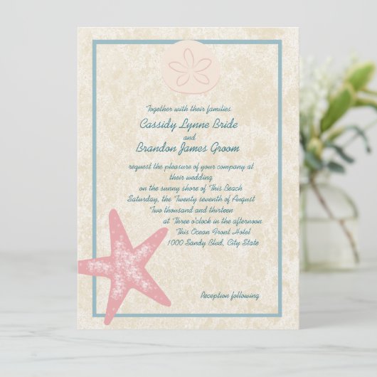 Invitation Mariage Par La Mer (Debout devant)
