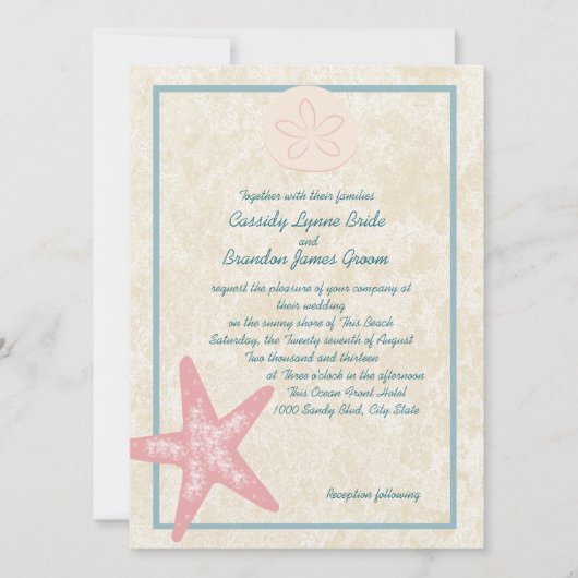 Invitation Mariage Par La Mer (Devant)