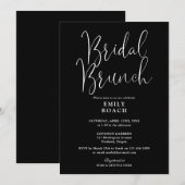 Invitation Mariage par lots de script moderne noir et blanc (Devant / Derrière)