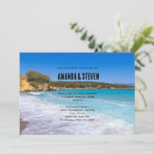 Invitation Mariage Paradis Tropical de Plage Exotique (Debout devant)