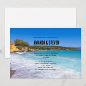 Invitation Mariage Paradis Tropical de Plage Exotique (Devant / Derrière)