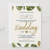 Invitation Mariage paradisiaque exotique (Devant)