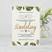 Invitation Mariage paradisiaque exotique (Debout devant)