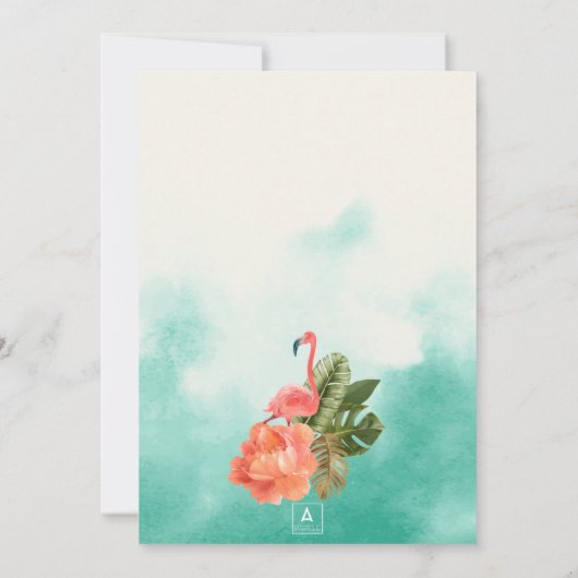 Invitation Mariage paradisiaque exotique (Dos)