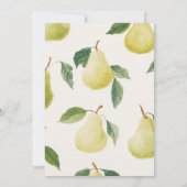 Invitation Mariage parfait au pear vintage avec ruban et bord (Dos)