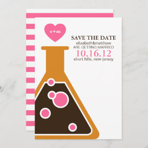Invitation Mariage parfait de chimie Enregistrer la date