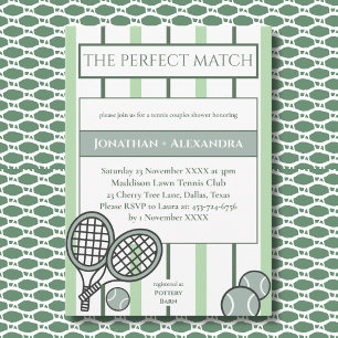 Invitation Mariage Parfait de Tennis pour les couples Cérémon