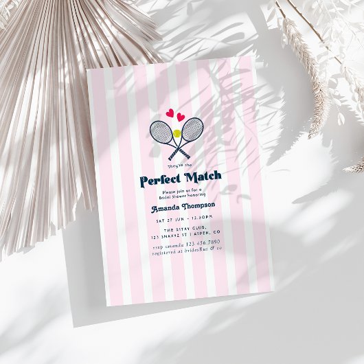 Invitation Mariage Parfait de Tennis pour une Future Mariée C