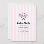Invitation Mariage Parfait de Tennis pour une Future Mariée C (Devant)