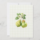 Invitation Mariage Parfait Paire Moderne Vert Gingham (Dos)