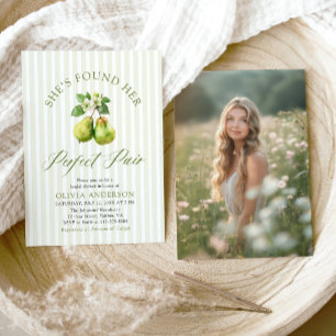 Invitation Mariage Parfait Rayures Vertes Modernes Cadeau de
