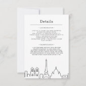 Invitation Mariage Paris, France | Détails de l'invité (Devant)