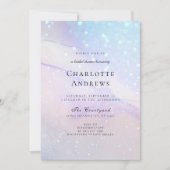 Invitation Mariage Parties scintillant en marbre Einladung (Devant)