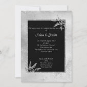 Invitation Mariage PARTIES SCINTILLANT EN MARBRE NOIR EN ARGE (Devant)
