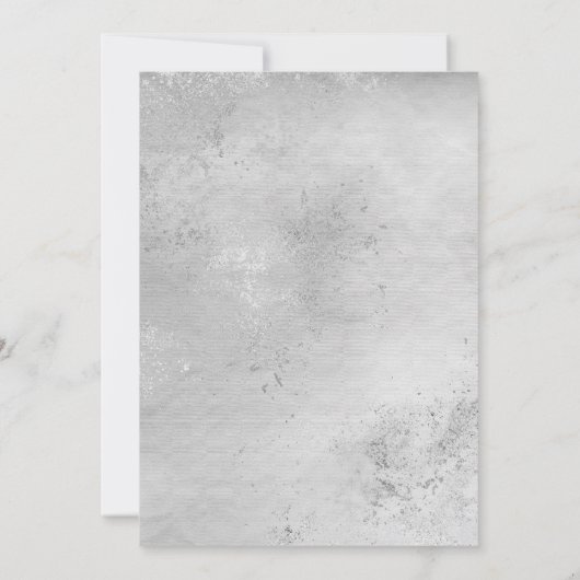 Invitation Mariage PARTIES SCINTILLANT EN MARBRE NOIR EN ARGE (Dos)