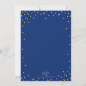 Invitation MARIAGE parties scintillant en or mignon confetti  (Dos)