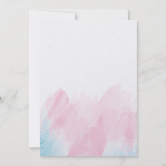 Invitation mariage Pastel Aquarelle (Dos)