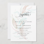 Invitation MARIAGE | Pastel Aquarelle Foliing Sispy (Devant)