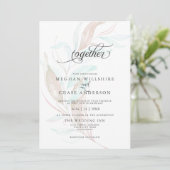 Invitation MARIAGE | Pastel Aquarelle Foliing Sispy (Debout devant)