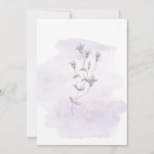 Invitation Mariage pastel bleu printemps aquarelle fleurit (Dos)