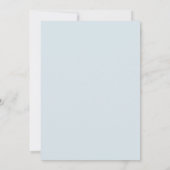 Invitation Mariage Pastel Blue Leaf et Floral Monogram (Dos)