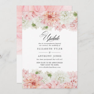 Invitation Mariage Pastel Blush Pink Dahlia