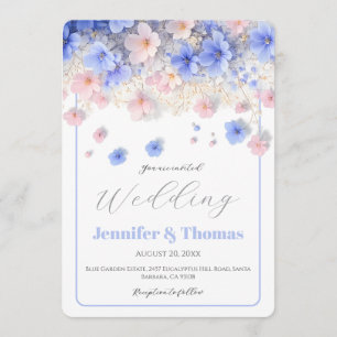 Invitation Mariage Pastel Cottagecore Fleurs Sauvages Romanti