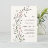 Invitation Mariage Pastel Fleur des Champs (Debout devant)