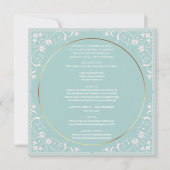 Invitation Mariage Pastel Green et Or  (Dos)