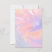 Invitation Mariage pastel holographique rose 16 ans  (Dos)