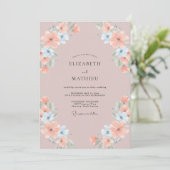 Invitation Mariage pastel mauve doux (Debout devant)