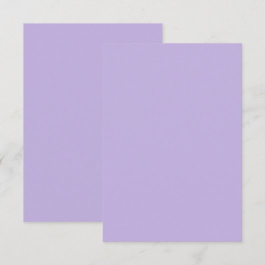 Invitation Mariage pastel violet (Devant / Derrière)