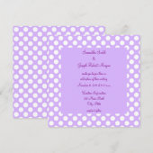 Invitation Mariage Pastel Violet et Blanc à Points (Devant / Derrière)
