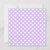 Invitation Mariage Pastel Violet et Blanc à Points (Dos)